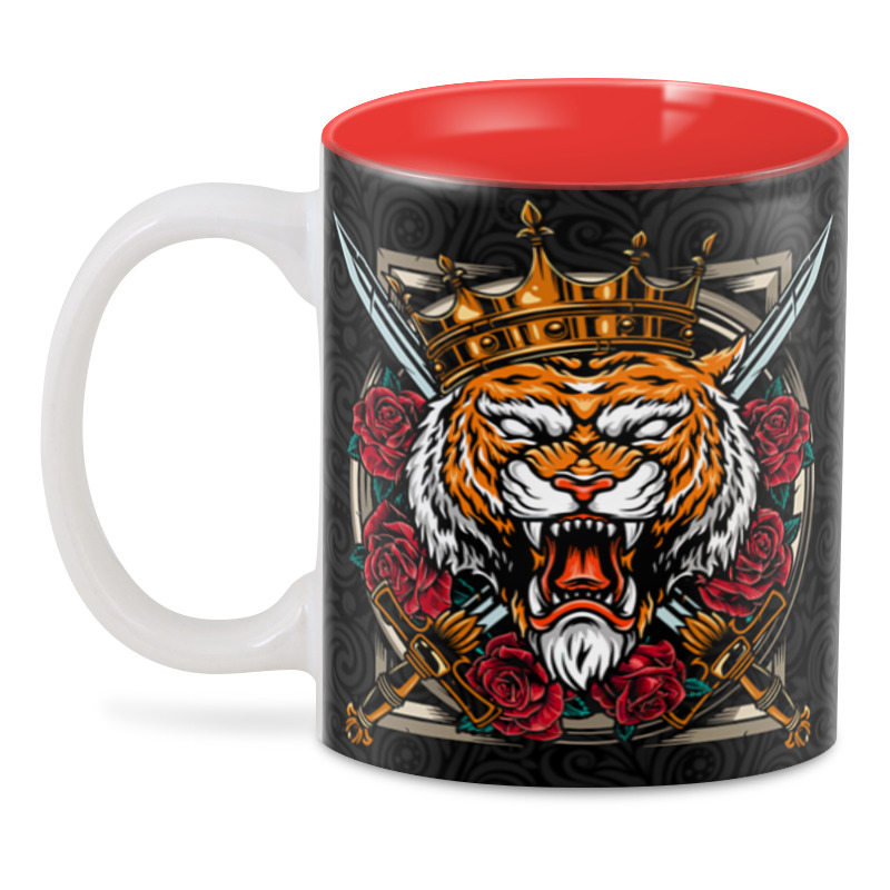 цена Printio 3D кружка ❖ tiger royal crown ❖