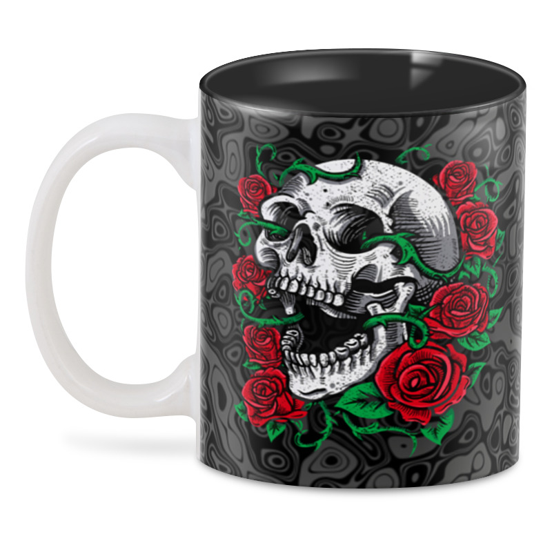 Printio 3D кружка Skull and roses printio 3d кружка rock skull
