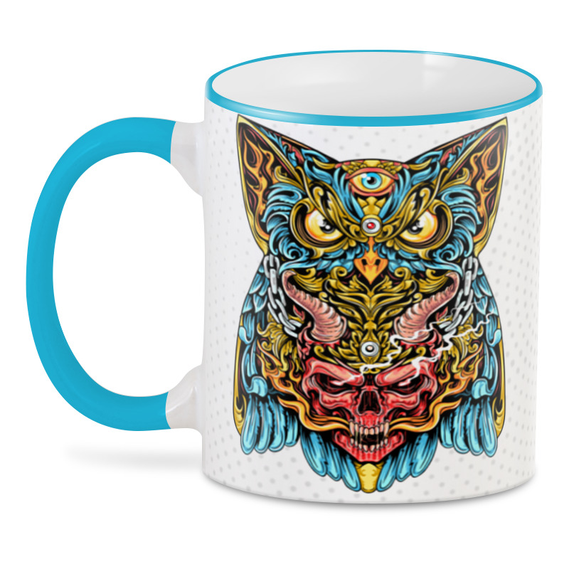 Printio 3D кружка ◈ owl and skull ◈ printio 3d кружка сова owl