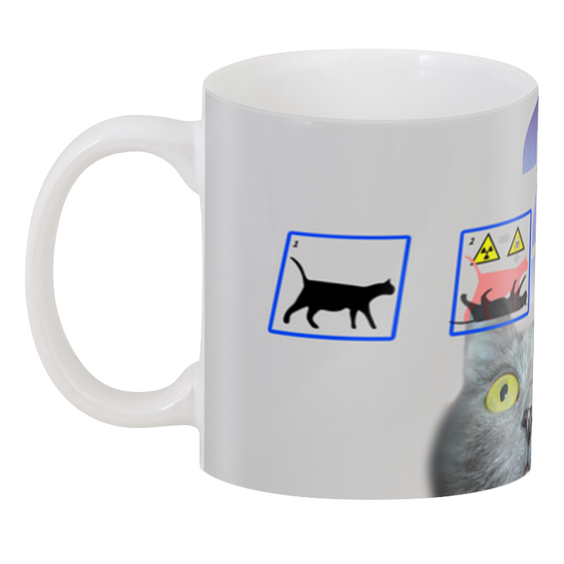 Printio 3D кружка Кот шредингера printio 3d кружка черный кот