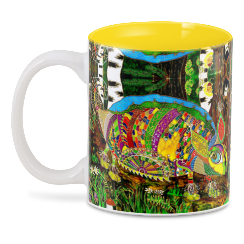 кружка антоха лучше всех с рисунком улыбнись Printio 3D кружка Радужный чай два зверя