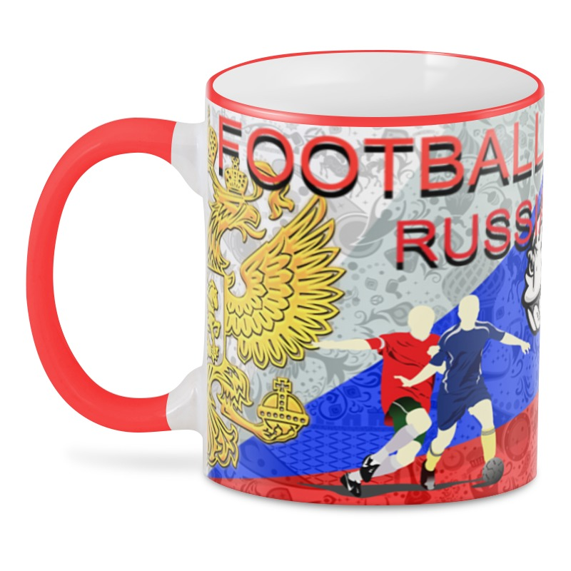Printio 3D кружка Football russia кружка клара решает всё красная внутри и красная ручка