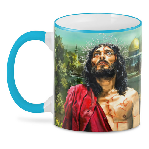 Заказать кружку в Москве. 3D кружка ✞ JESUS · Jerusalem ✞ от balden - готовые дизайны и нанесение принтов.