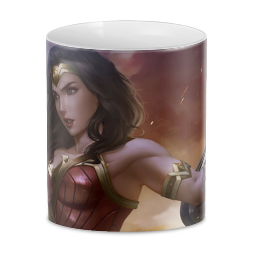 Заказать кружку в Москве. 3D кружка Чудо-женщина / Wonder Woman от Jimmy Flash - готовые дизайны и нанесение принтов.