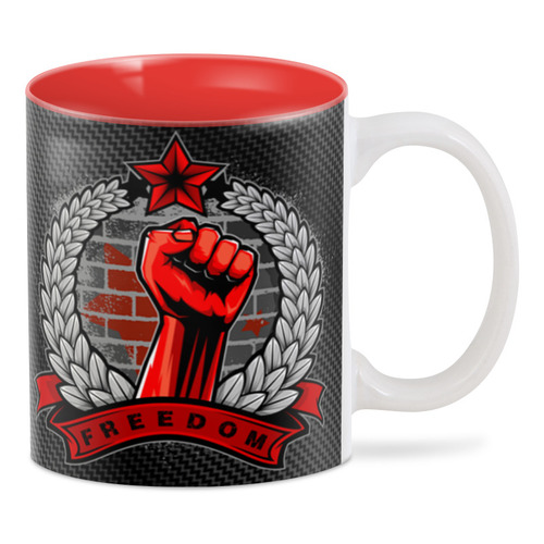 Заказать кружку в Москве. 3D кружка ☭FREEDOM☭ от balden - готовые дизайны и нанесение принтов.