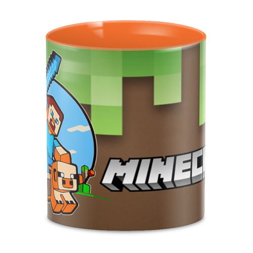 Заказать кружку в Москве. 3D кружка Minecraft   от T-shirt print  - готовые дизайны и нанесение принтов.