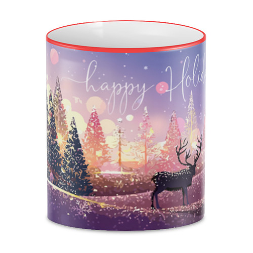 Заказать кружку в Москве. 3D кружка Happy Holidays от Media M  - готовые дизайны и нанесение принтов.