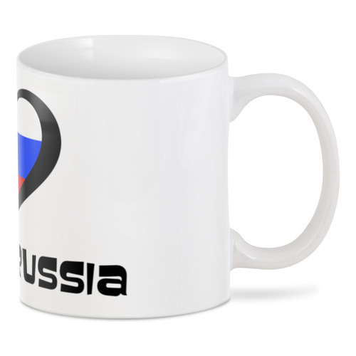 Заказать кружку в Москве. 3D кружка Я люблю Россию от alevtina.anastasia777@gmail.com - готовые дизайны и нанесение принтов.