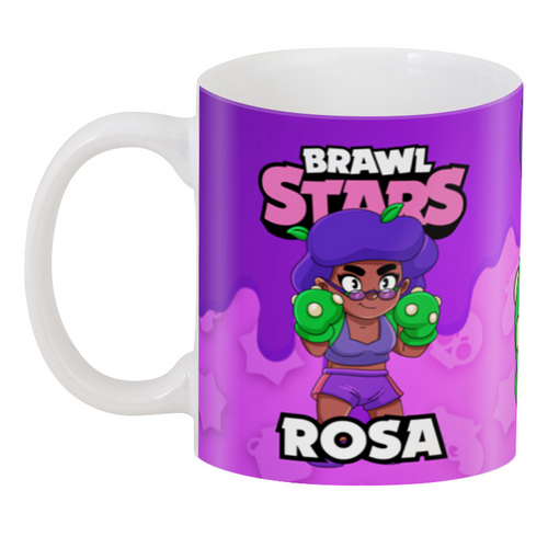 Заказать кружку в Москве. 3D кружка BRAWL STARS ROSA от geekbox - готовые дизайны и нанесение принтов.