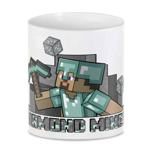 Заказать кружку в Москве. 3D кружка Майнкрафт от PrintGamer  - готовые дизайны и нанесение принтов.