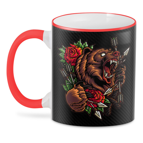 Заказать кружку в Москве. 3D кружка ◈Bear&Roses◈ от balden - готовые дизайны и нанесение принтов.