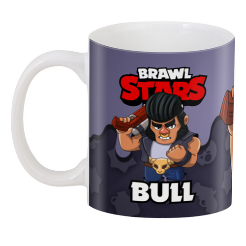 Заказать кружку в Москве. 3D кружка BRAWL STARS BULL от geekbox - готовые дизайны и нанесение принтов.