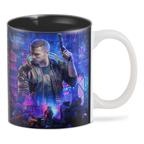 Заказать кружку в Москве. 3D кружка CYBERPUNK 2077 от robus - готовые дизайны и нанесение принтов.