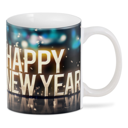 Заказать кружку в Москве. 3D кружка Happy New Year от Media M  - готовые дизайны и нанесение принтов.