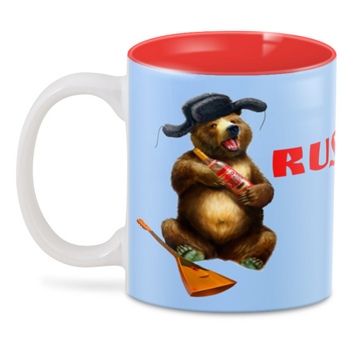 Заказать кружку в Москве. 3D кружка Русский медведь  от T-shirt print  - готовые дизайны и нанесение принтов.