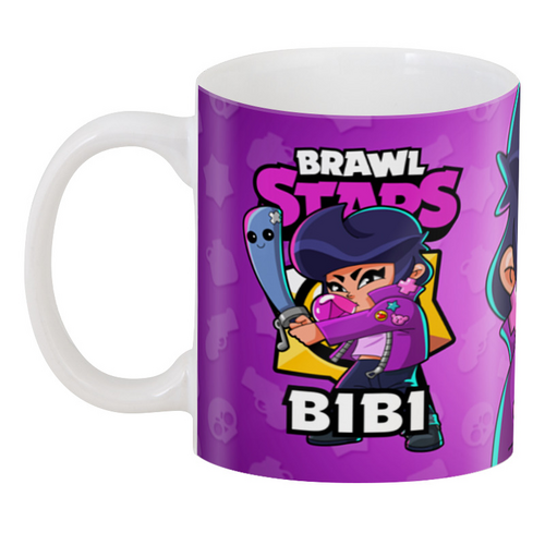 Заказать кружку в Москве. 3D кружка BRAWL STARS BIBI от geekbox - готовые дизайны и нанесение принтов.