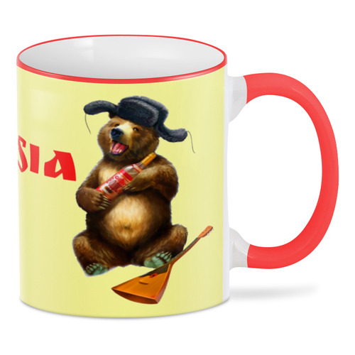 Заказать кружку в Москве. 3D кружка Русский медведь  от T-shirt print  - готовые дизайны и нанесение принтов.