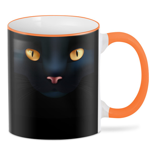 Заказать кружку в Москве. 3D кружка Чёрная кошка от Amerikanka - готовые дизайны и нанесение принтов.