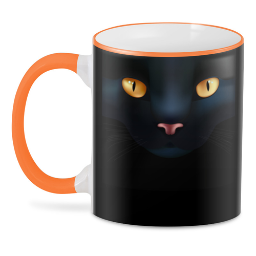 Заказать кружку в Москве. 3D кружка Чёрная кошка от Amerikanka - готовые дизайны и нанесение принтов.
