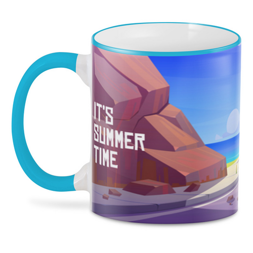 Заказать кружку в Москве. 3D кружка IT'S SUMMER TIME от balden - готовые дизайны и нанесение принтов.