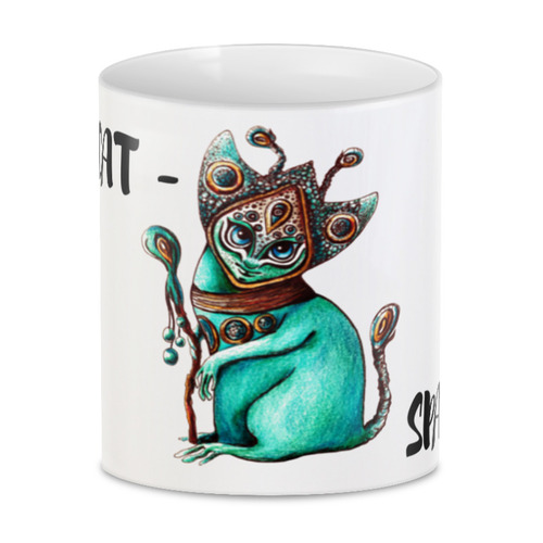 Заказать кружку в Москве. 3D кружка Space cat - SPACE CUP от t.kasckevitch2016@yandex.ru - готовые дизайны и нанесение принтов.