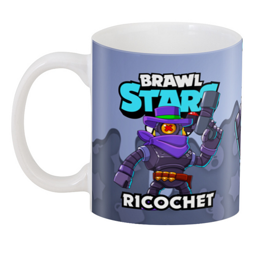 Заказать кружку в Москве. 3D кружка BRAWL STARS RICOCHET от geekbox - готовые дизайны и нанесение принтов.