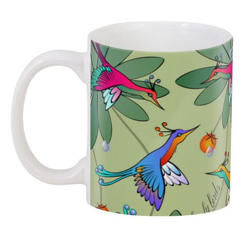 Заказать кружку в Москве. 3D кружка LOVELY BIRDS от ELENA ZHARINOVA - готовые дизайны и нанесение принтов.