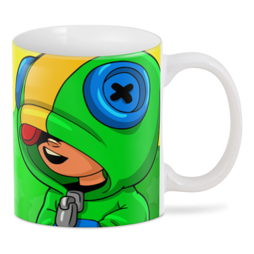 Заказать кружку в Москве. 3D кружка BRAWL STARS LEON от geekbox - готовые дизайны и нанесение принтов.