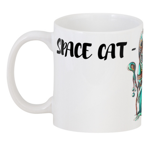 Заказать кружку в Москве. 3D кружка Space cat - SPACE CUP от t.kasckevitch2016@yandex.ru - готовые дизайны и нанесение принтов.