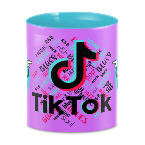 Заказать кружку в Москве. 3D кружка Tik Tok(тик ток)  от T-shirt print  - готовые дизайны и нанесение принтов.