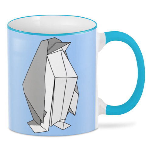 Заказать кружку в Москве. 3D кружка Пингвин Оригами от nadegda - готовые дизайны и нанесение принтов.