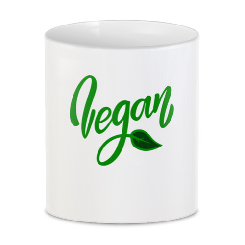 Заказать кружку в Москве. 3D кружка Vegan от fashionsallymagazine@gmail.com - готовые дизайны и нанесение принтов.