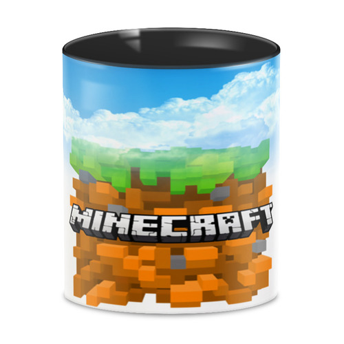 Заказать кружку в Москве. 3D кружка Minecraft      от T-shirt print  - готовые дизайны и нанесение принтов.