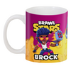 Заказать кружку в Москве. 3D кружка BRAWL STARS BROCK от geekbox - готовые дизайны и нанесение принтов.