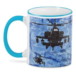 Заказать кружку в Москве. 3D кружка Военный вертолет  от T-shirt print  - готовые дизайны и нанесение принтов.