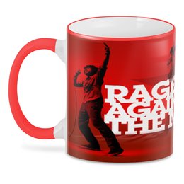 Заказать кружку в Москве. 3D кружка RAGE AGAINST THE MACHINE от irokezguronpekotapach.sand2016@yandex.ru - готовые дизайны и нанесение принтов.