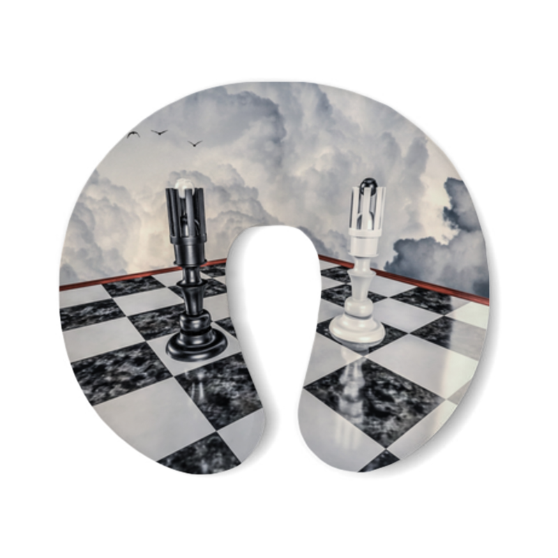 Printio Подушка для шеи Шахматы памятные керамические фишки для покера шахматы геймпад шахматы для повседневного использования современные фишки настольные игры