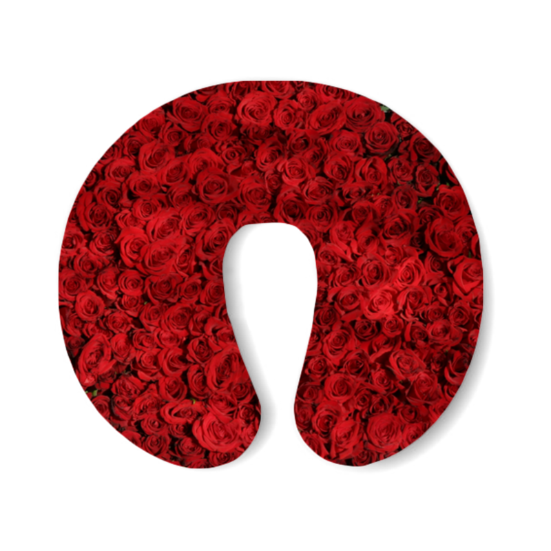 Printio Подушка для шеи Красные розы брошь бижутерия булавка цветочки серебрение красная пресня а1489448 3