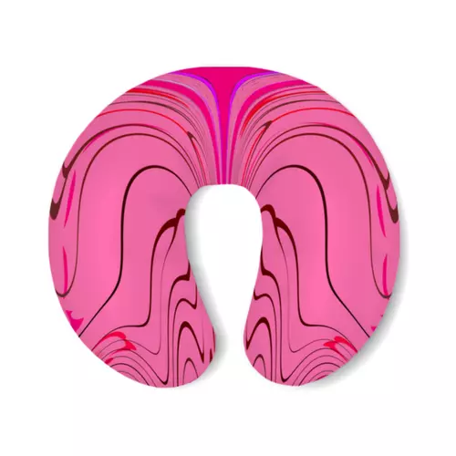 Заказать подушку в Москве. Подушка для шеи Розовые волны от Alexey Evsyunin - готовые дизайны и нанесение принтов.