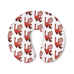 Заказать подушку в Москве. Подушка для шеи Love - Любовь от Дана Столыпина - готовые дизайны и нанесение принтов.