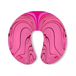 Заказать подушку в Москве. Подушка для шеи Розовые волны от Alexey Evsyunin - готовые дизайны и нанесение принтов.