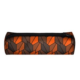 Заказать пенал в Москве. Пенал 3D Чешуя Orange от Soluvel  - готовые дизайны и нанесение принтов.