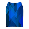 Заказать юбки в Москве. Юбка-карандаш Синий абстрактный от THE_NISE  - готовые дизайны и нанесение принтов.