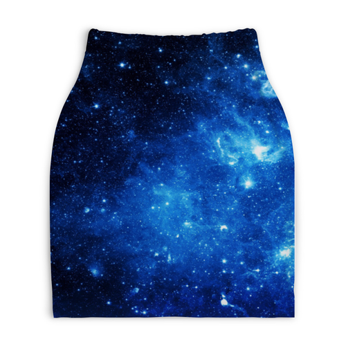 Заказать юбки в Москве. Юбка-карандаш укороченная Космос от northstarshop@mail.ru - готовые дизайны и нанесение принтов.