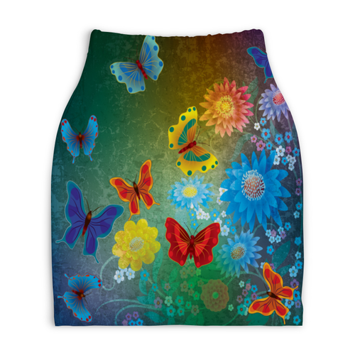 Заказать юбки в Москве. Юбка-карандаш укороченная зелень от Alex - готовые дизайны и нанесение принтов.