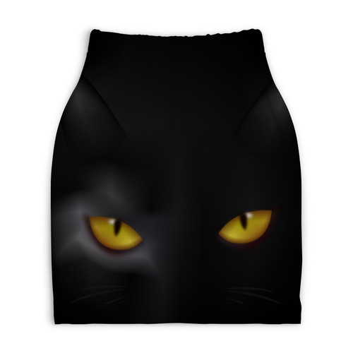 Заказать юбки в Москве. Юбка-карандаш укороченная Black cat от rybdenis1@mail.ru - готовые дизайны и нанесение принтов.