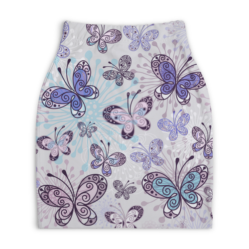 Заказать юбки в Москве. Юбка-карандаш укороченная Летний мотив от Ирина - готовые дизайны и нанесение принтов.
