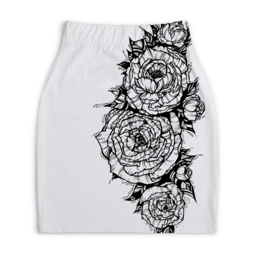 Заказать юбки в Москве. Юбка-карандаш укороченная Flower's Day от kletsshop@bk.ru - готовые дизайны и нанесение принтов.