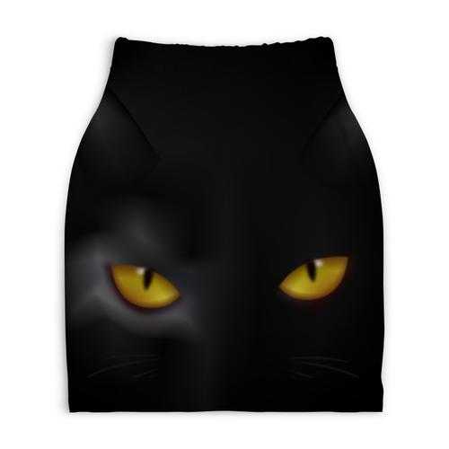 Заказать юбки в Москве. Юбка-карандаш укороченная Black cat от rybdenis1@mail.ru - готовые дизайны и нанесение принтов.