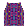 Заказать юбки в Москве. Юбка-карандаш укороченная Фиолетовая мозаика от THE_NISE  - готовые дизайны и нанесение принтов.